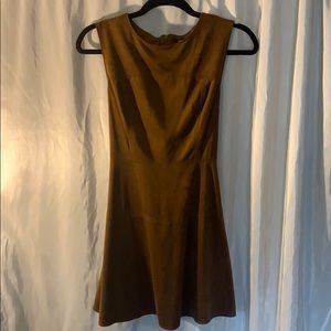 Brown velvet dress